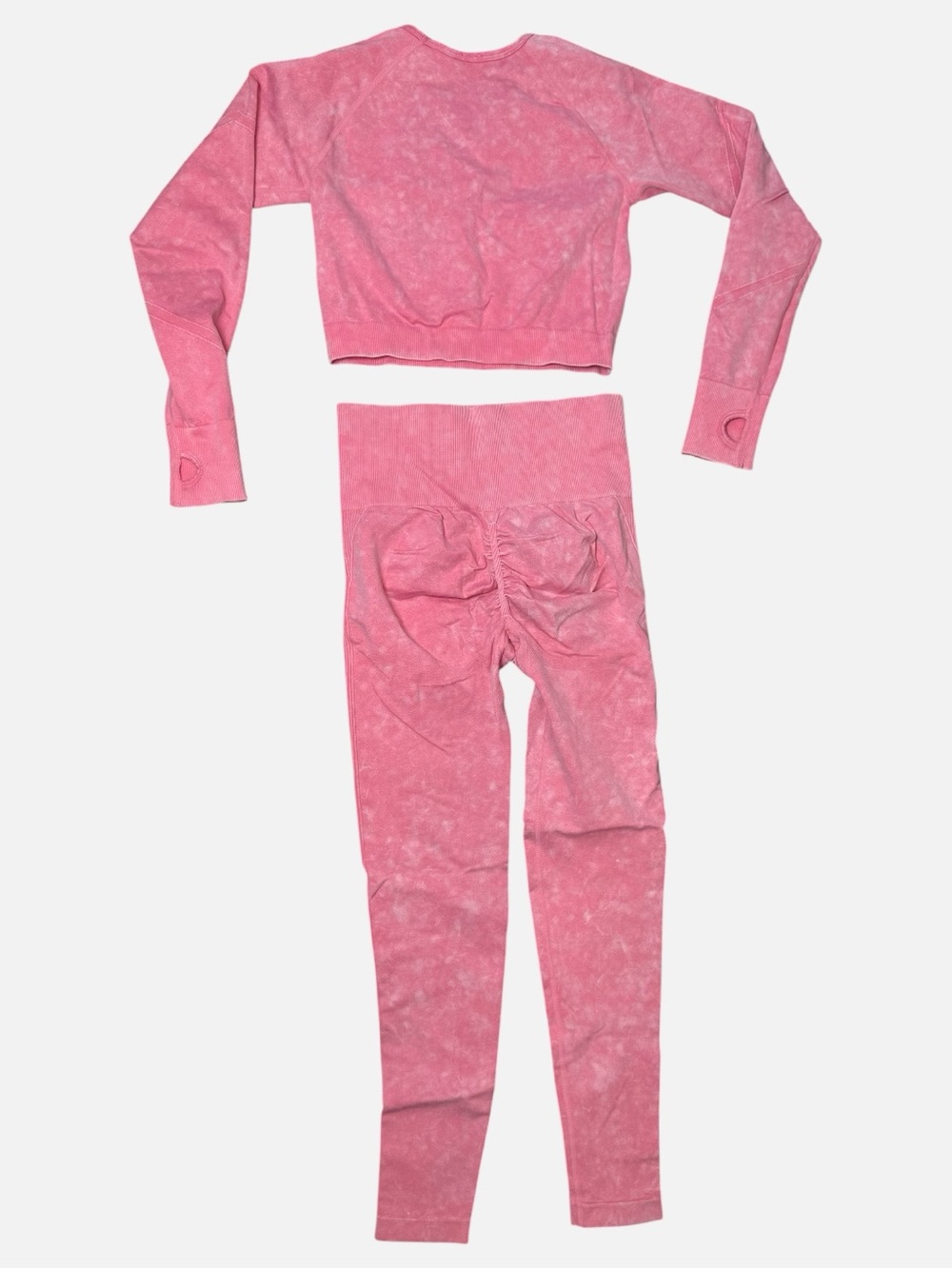 Women’s Pink Seamless Activewear Gym Workout Set Size S - Picture 9 of 9